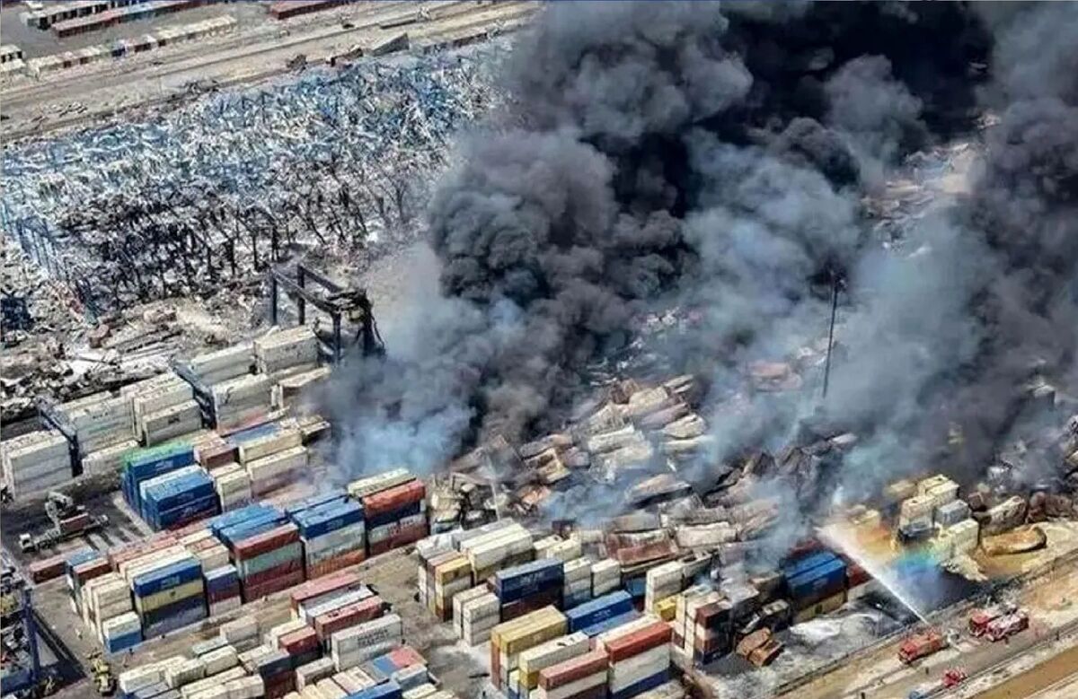 بندر شهیدرجایی دوباره آتش گرفت