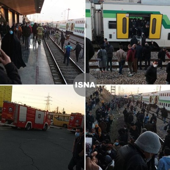 انتشار اولین فیلم از لحظه حادثه برای مترو کرج - تهران