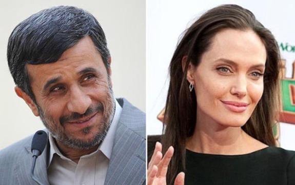 احمدی نژاد به آنجلینا جولی پیغام فرستاد