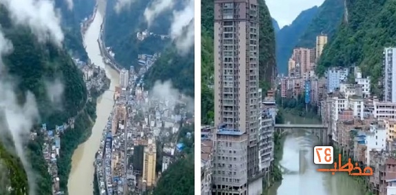 نمایی زیبا از باریک‌ترین شهر جهان در زیر ابرها +فیلم