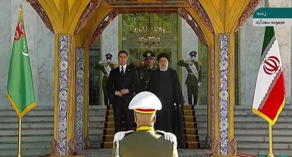 مراسم استقبال از رییس جمهور ترکمنستان برگزار شد