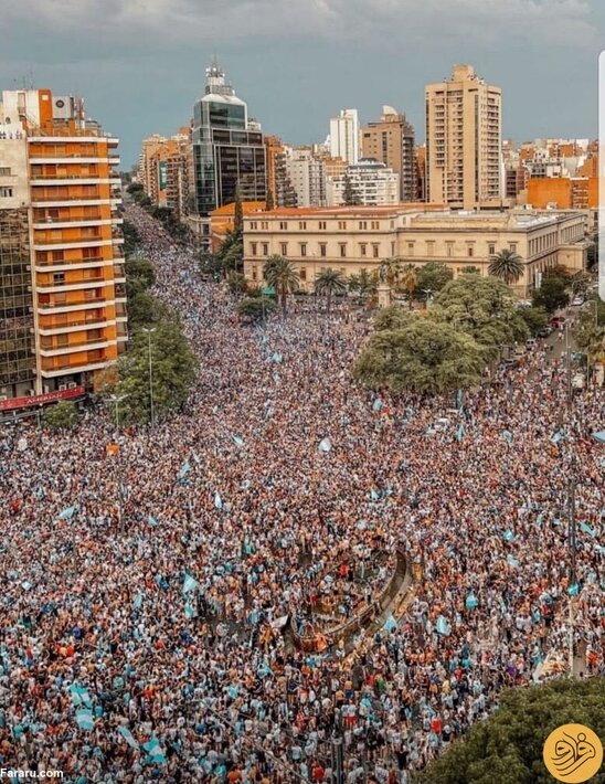 تصاویری دیوانه کننده از مردم آرژانتین در خیابان‌ها