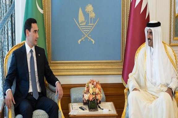 رایزنی امیر قطر با رئیس جمهور ترکمنستان