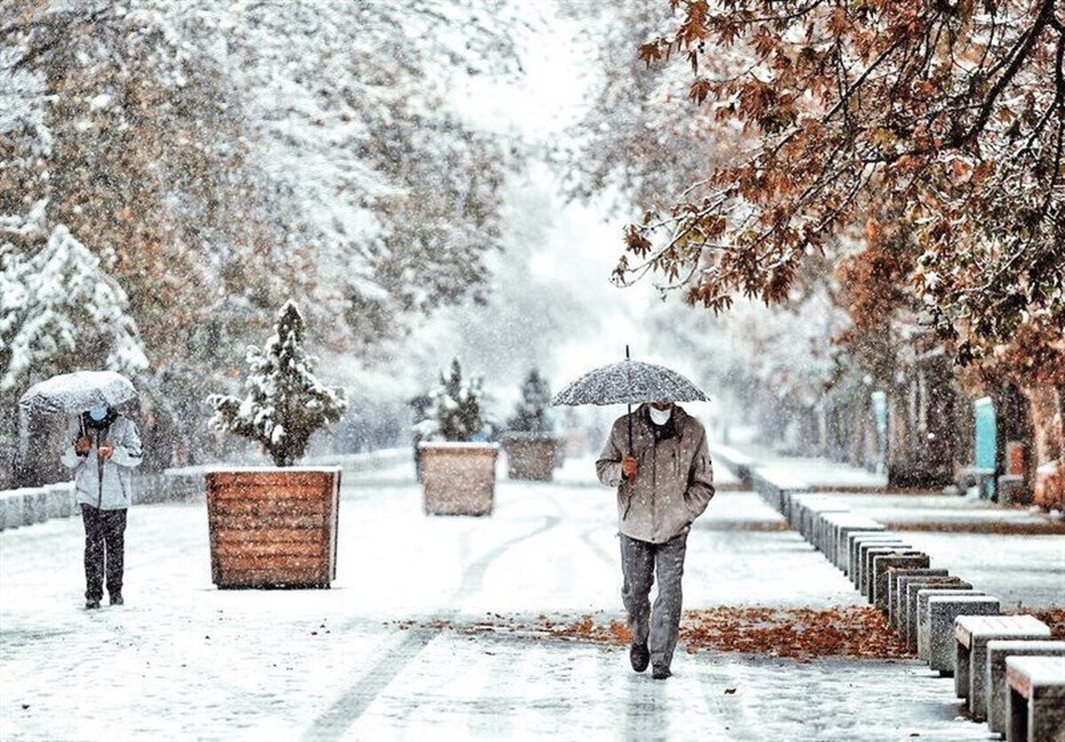 برف و باران در راه تهران