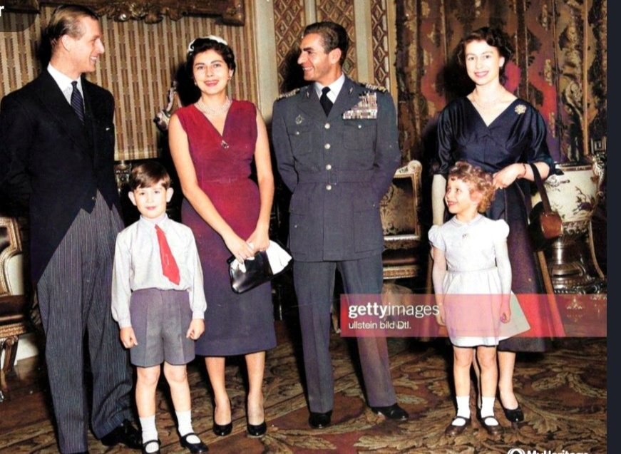 پادشاه بریتانیا در کنار محمدرضا پهلوی + عکس