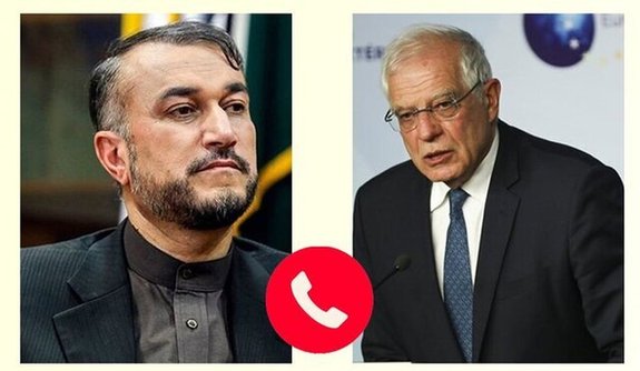 گفتگوی تلفنی مسئول سیاست خارجی اتحادیه اروپا با وزیر امورخارجه کشورمان