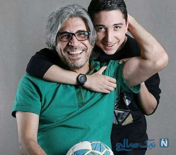 امیر غفارمنش در کنار پسرش +عکس