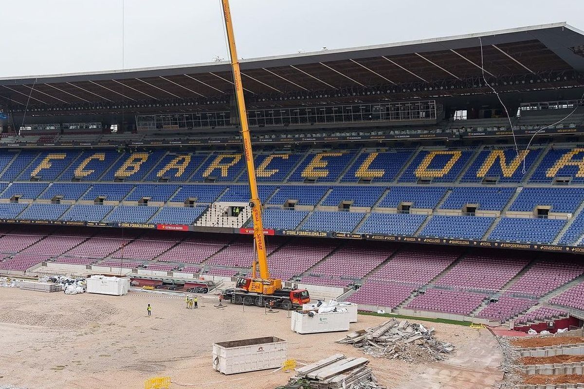 (ویدیو) ورزشگاه بارسلونا تخریب شد