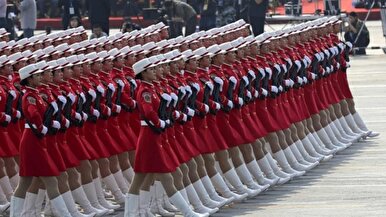 یک اتفاق جالب در مراسم رژه نظامی در چین + فیلم