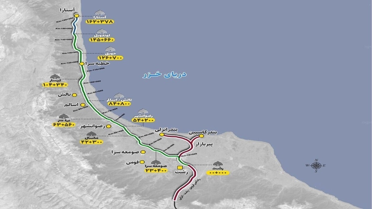 روسیه: مقدمات اجرایی ساخت خط راه‌آهن رشت - آستارا آغاز شد