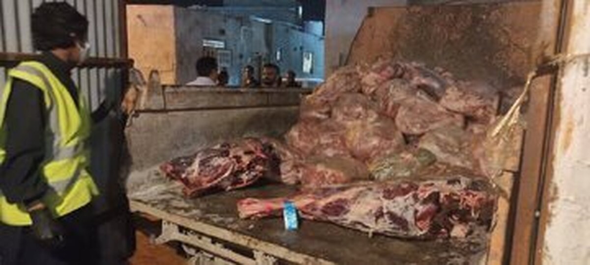 کشف بیش از ۹ هزار کیلوگرم گوشت و مرغ غیربهداشتی در یک سردخانه
