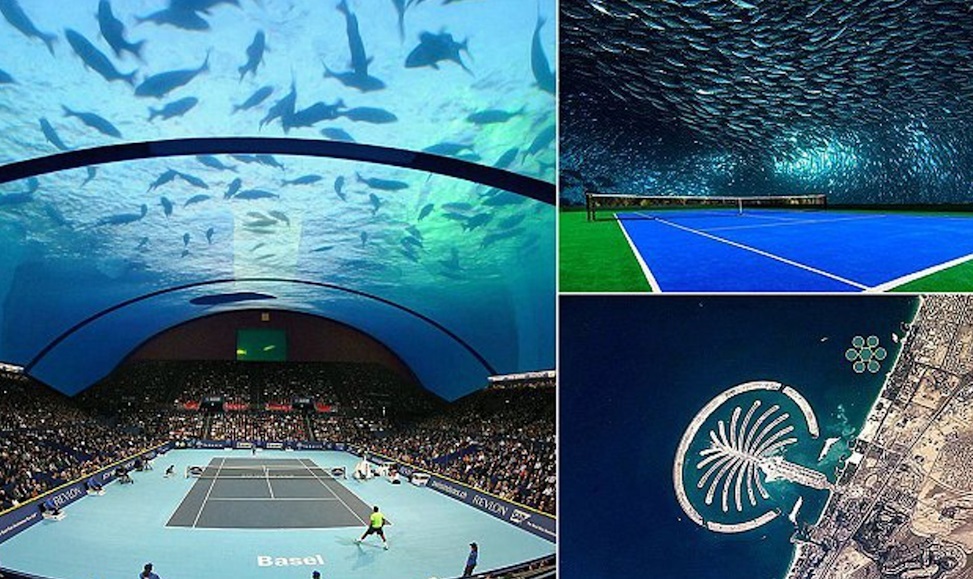 طرح ۲.۵ میلیارد دلاری اولین استادیوم زیر آب جهان با سقف شیشه‌ای در دبی