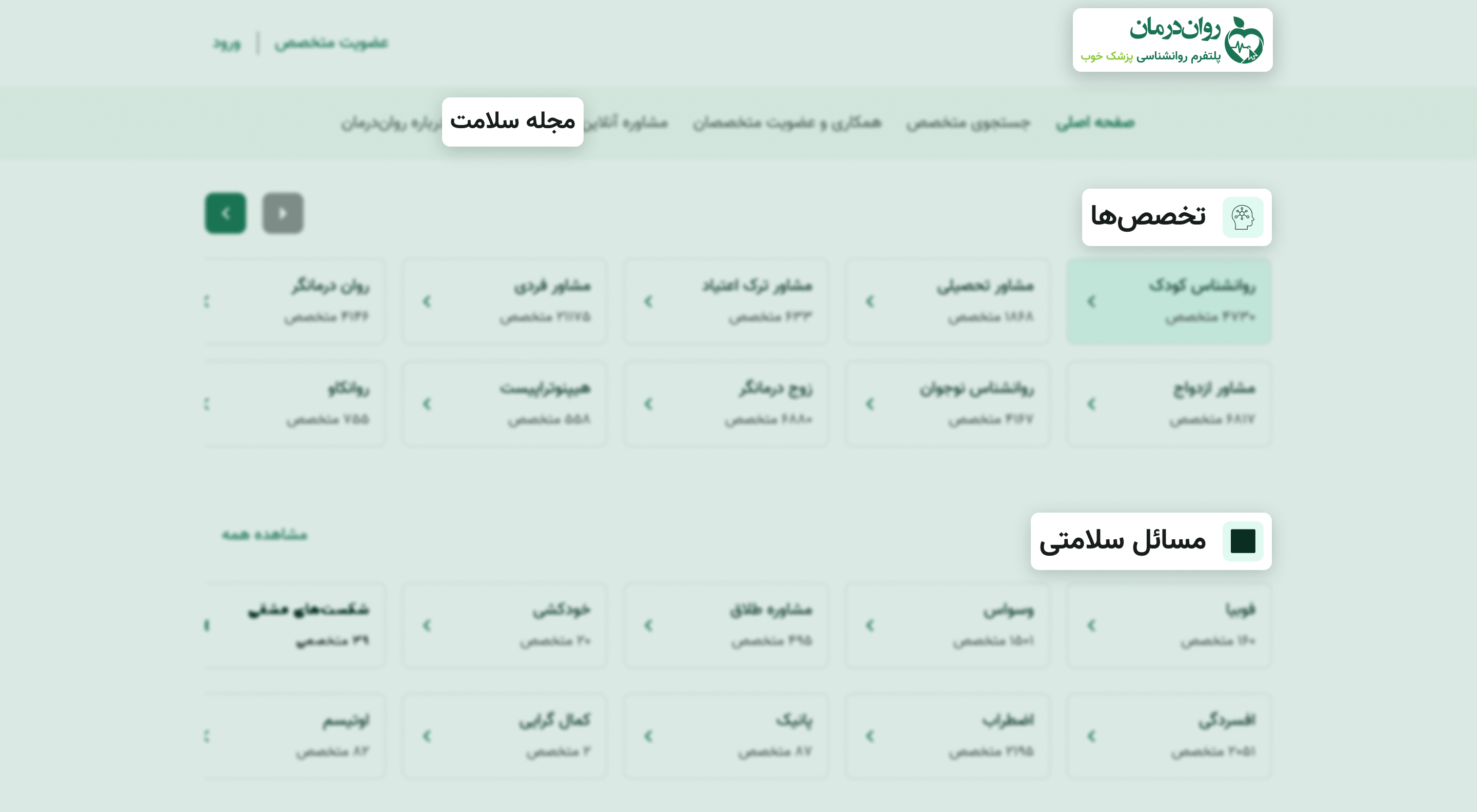 روان درمان، سامانه جامع سلامت روان پزشک خوب