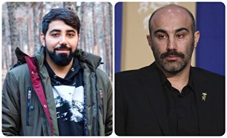 تصاویر محسن تنابنده در تشییع برادرزاده شهیدش
