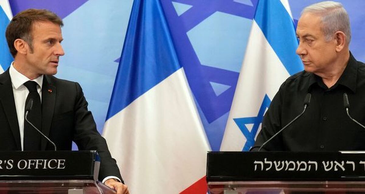 جدال دیپلماتیک مکرون و نتانیاهو بر سر فلسطین