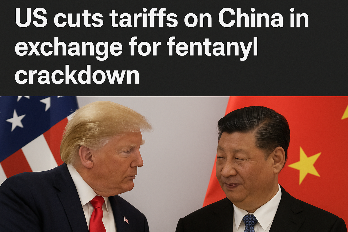 کاهش تعرفه‌های آمریکا بر چین در ازای مهار فنتانیل