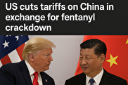 کاهش تعرفه‌های آمریکا بر چین در ازای مهار فنتانیل