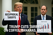 ترامپ تعرفه‌ها روی قهوه، موز و گوشت را کاهش داد