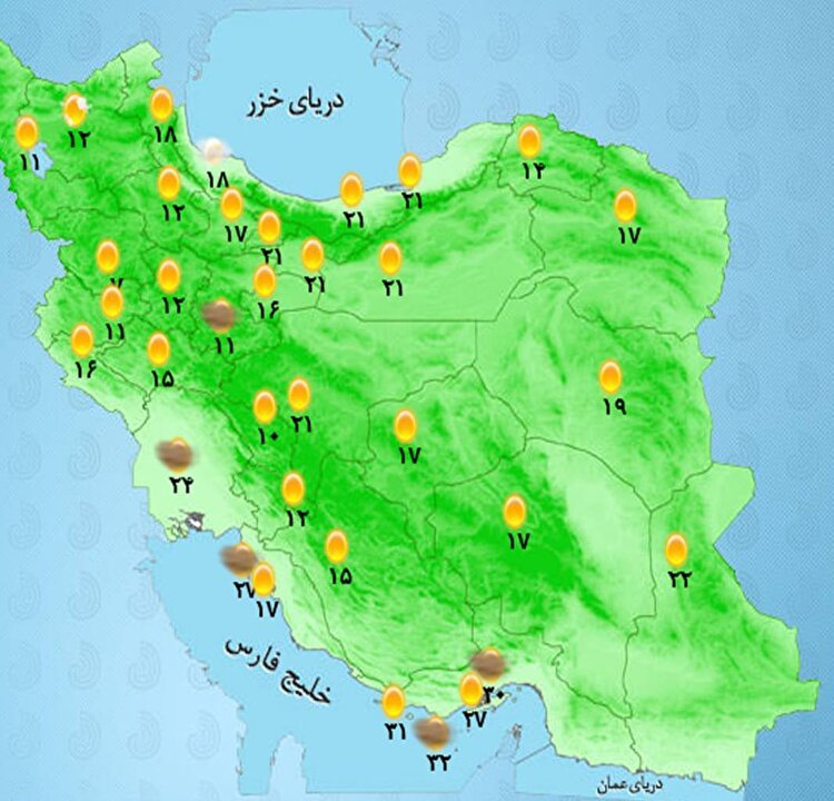 تشدید بارش و وزش باد شدید در استان‌های شمالی کشور