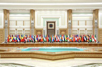 سران شرکت کننده در اجلاس کشورهای صلح و اعتماد بین المللی + عکس یادگاری