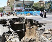 فروریزش زمین در شهرک ولیعصر منطقه ۱۸ تهران؛ تلفات جانی نداشت