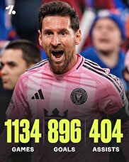 مسی رکورد ۱۳۰۰ گل تاثیرگذار در دوران حرفه‌ای خود را شکست