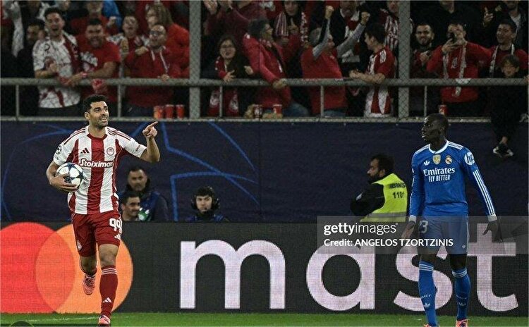 رئال مادرید با پوکر امپاپه برابر المپیاکوس به برتری رسید