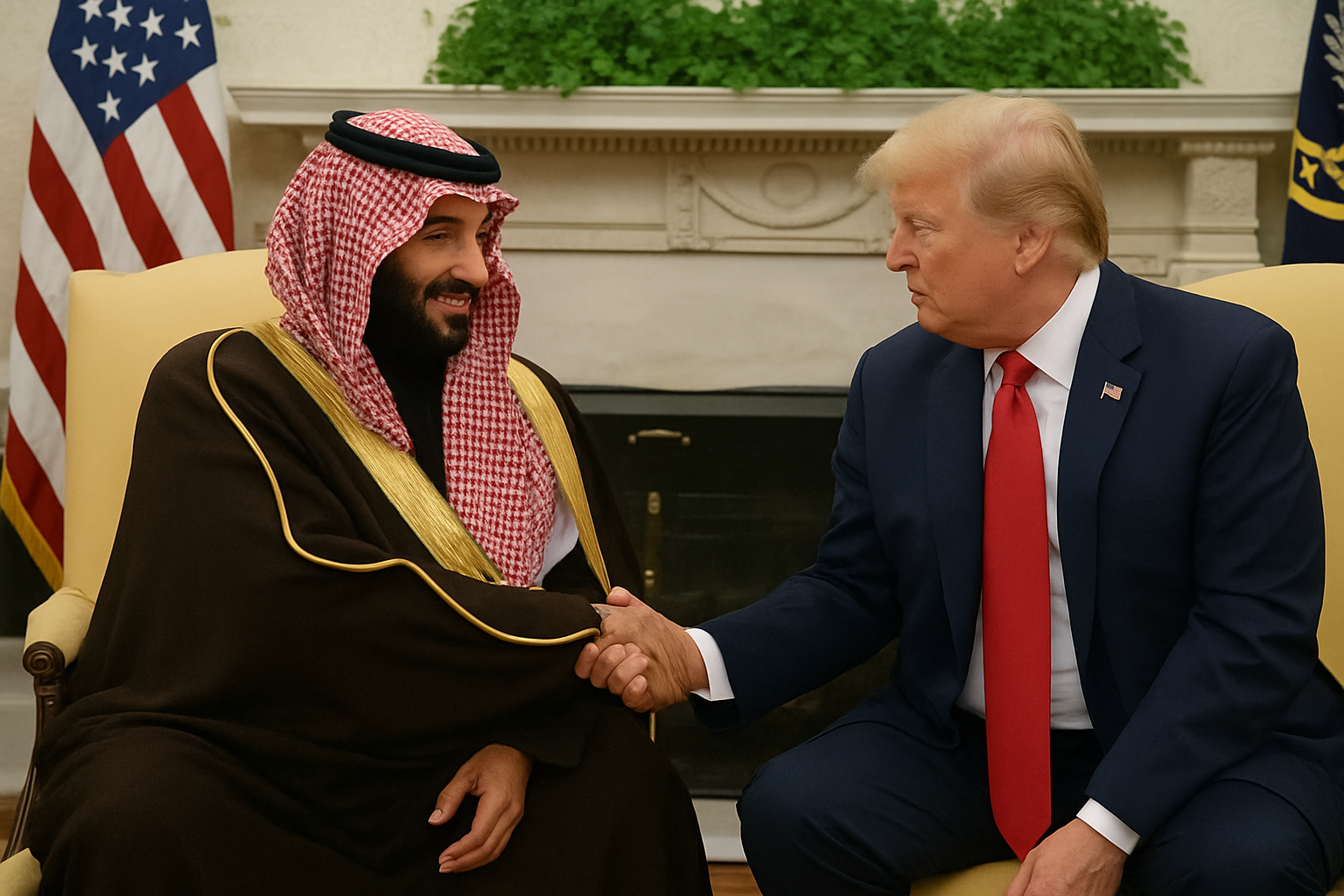 دست‌دادن ترامپ و بن‌سلمان؛ نمایش اتحاد در اوج تنش‌ها