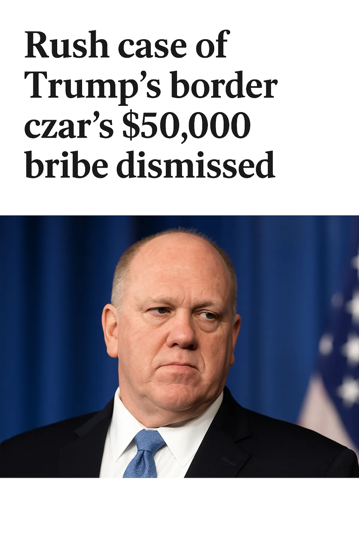 پرونده رشوه ۵۰ هزار دلاری «تزار مرزی» ترامپ مختومه شد