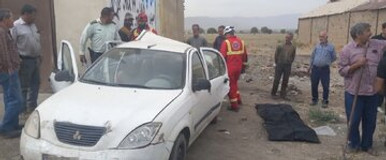 چپ شدن وحشتناک یک تیبا در جاده فراهان + عکس