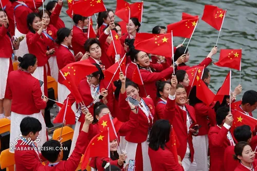 کاروان ورزش ایران زیر باران در انتظار مراسم افتتاحیه المپیک ۲۰۲۴!
