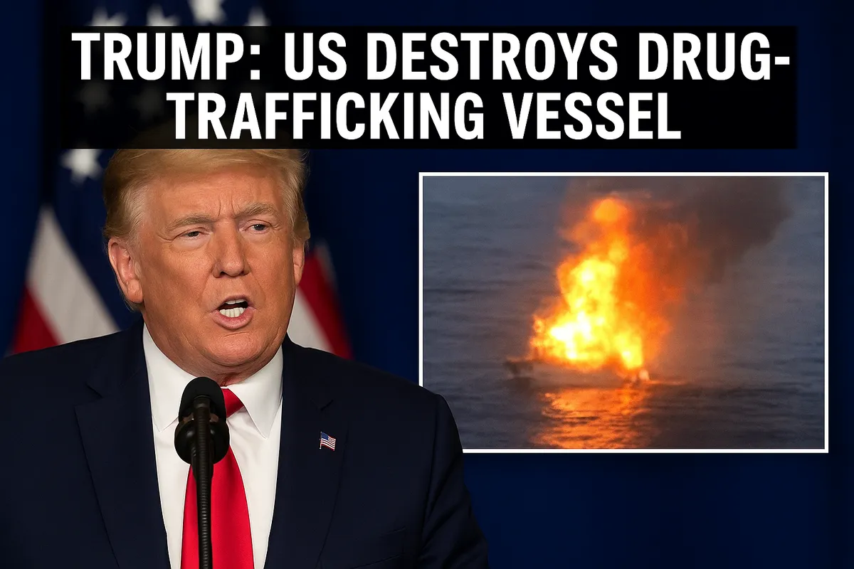 ترامپ: ارتش آمریکا برای سومین بار قایق قاچاق مواد مخدر را زد