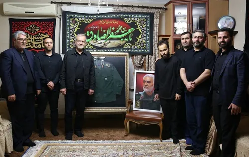دیدار صمیمانه رئیس جمهور منتخب ملت با خانواده شهید سلیمانی