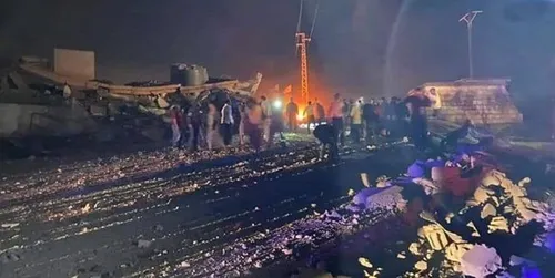 لحظه شکل گیری قارچ انفجار اتمی در جنوب لبنان