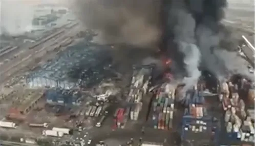 فیلم آتش‌سوزی در نیروگاه برق آلستوم ستارخان تهران + توضیحات سخنگوی آتش نشانی