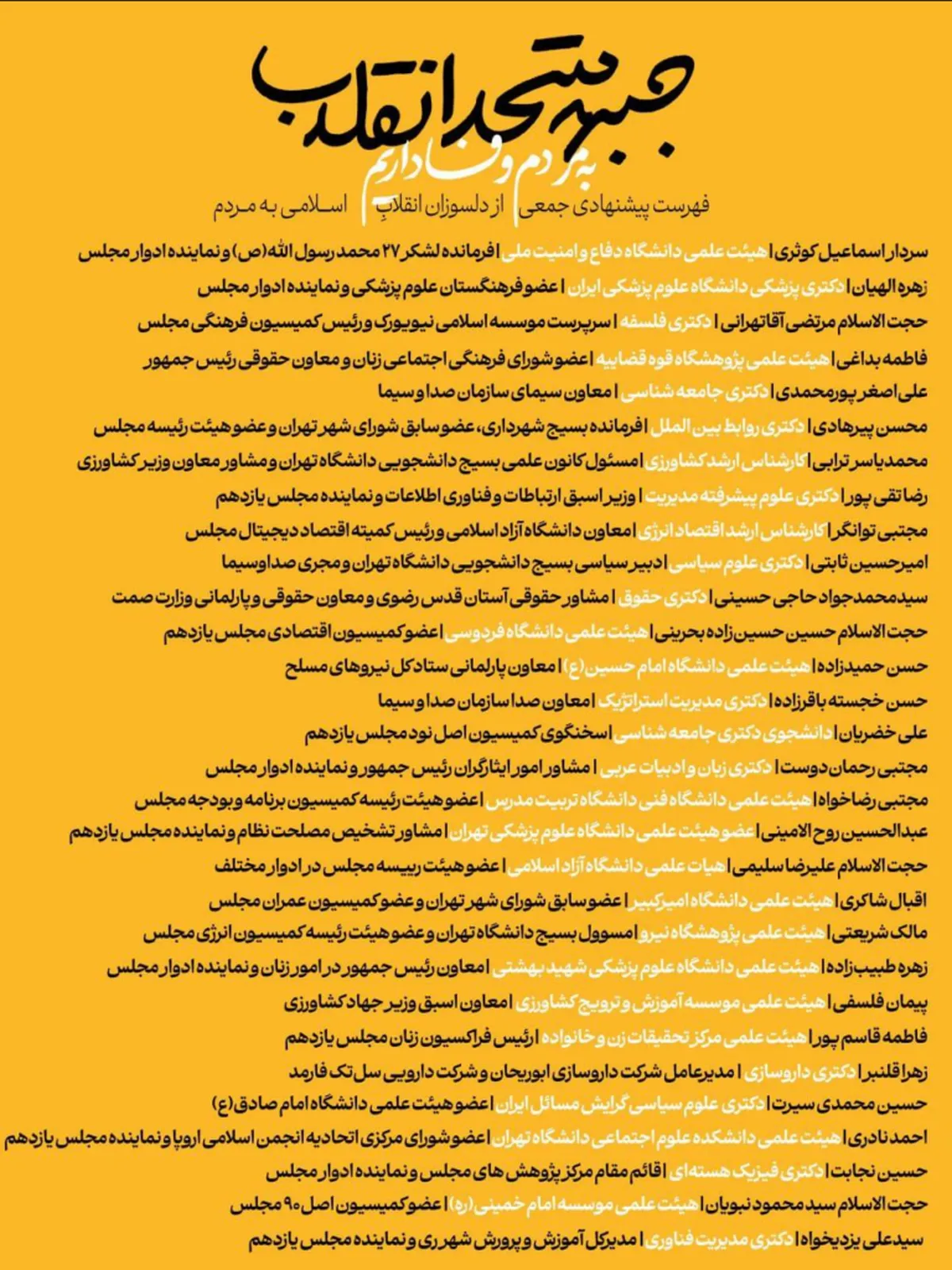 قالیباف از فهرست جبهه متحد انقلاب اسلامی خارج شد