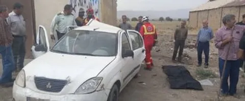 چپ شدن وحشتناک یک تیبا در جاده فراهان + عکس