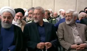 حضور حسن روحانی و لاریجانی در مراسم تنفیذ مسعود پزشکیان