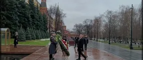 ادای احترام پزشکیان در میدان سرخ مسکو