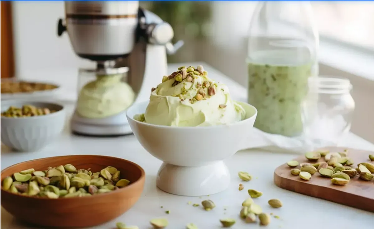 گرمای امسال را با بستنی پسته‌ای که خودت درست می کنی شروع کن!