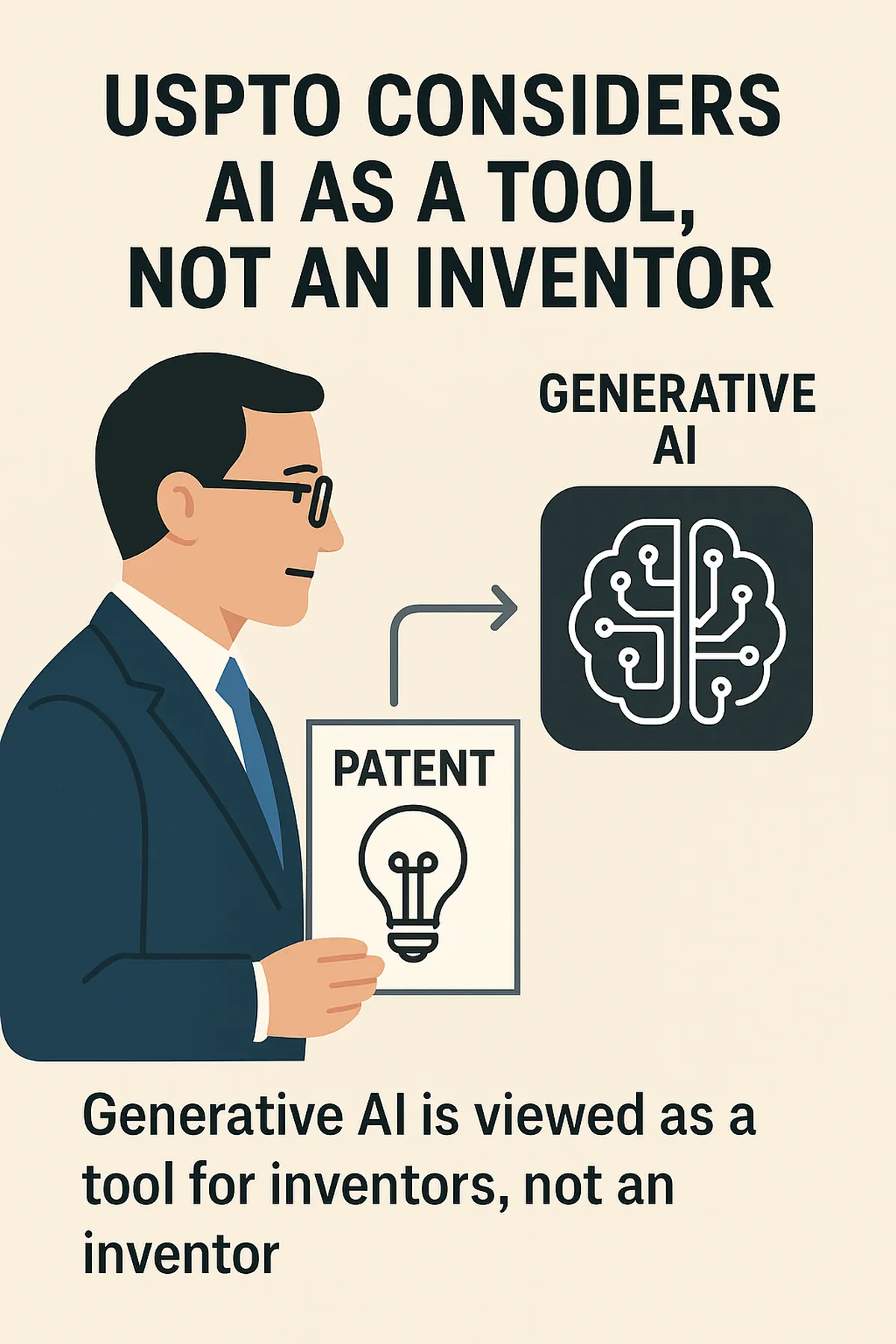 اداره ثبت اختراعات آمریکا، هوش مصنوعی را ابزار کمکی می‌داند، نه مخترع
