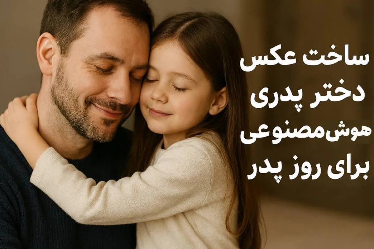 ساخت عکس دختر پدری با هوش مصنوعی برای روز پدر