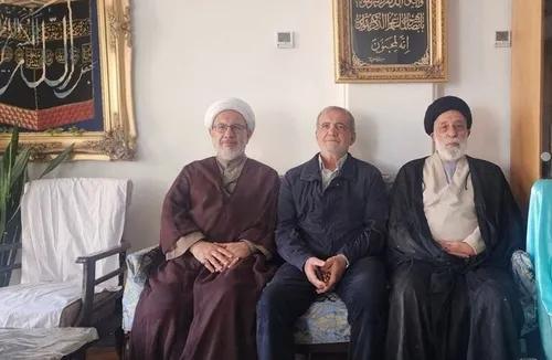 پزشکیان در منزل سید هادی خامنه&zwnj;ای
