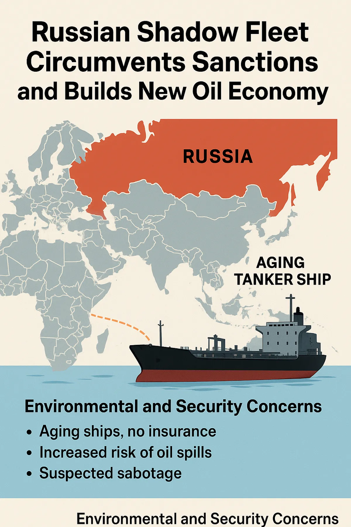 ناوگان سایه‌ای روسیه با دور زدن تحریم‌ها اقتصاد نفتی جدید ساخته