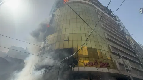 آتش‌سوزی در نزدیکی حرم حضرت ابوالفضل در کربلا