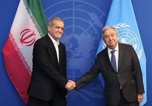 پزشکیان دردیدار گوترش: ایران به هیچ وجه به دنبال سلاح هسته&zwnj;ای نیست